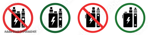 no smoking no vaping area sign set