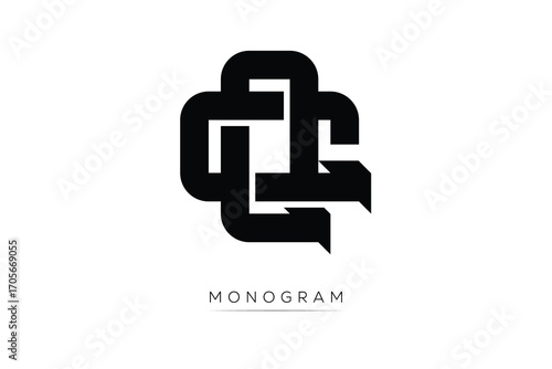 QQ Creative Latter Logo. Monogram Logo Design.  Modern Minimal Initials Sing Symbol .