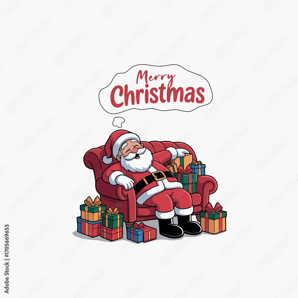 Obraz premium Merry Christmas, Typography T-shirt Design Generative Ai