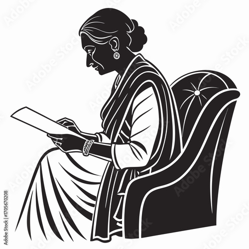 woman reading a book