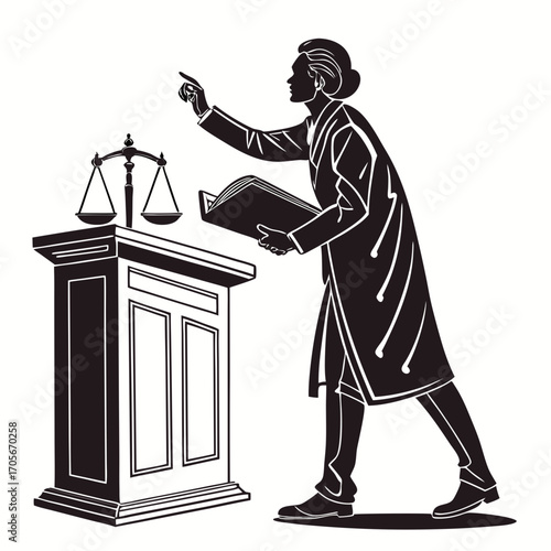 man with law book