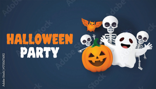 halloween background with pumpkin