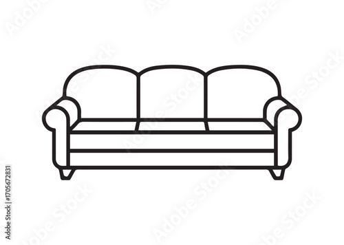 Sofa Line art Vector