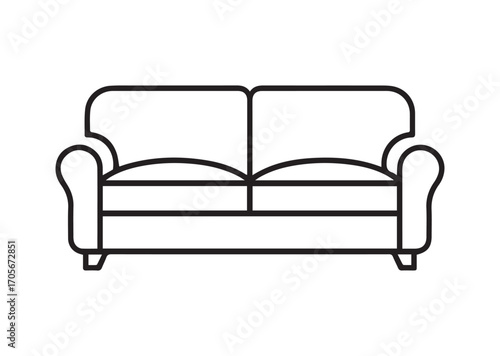 Sofa Line art Vector