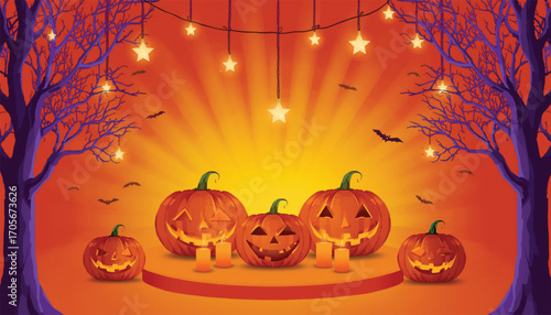 halloween background with bats