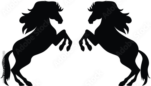 Horse Vector | Wild Animal EPS Silhouette Illustration