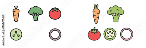 Collection of fresh healthy vegetables and organic produce for healthy eating and balanced diet concepts