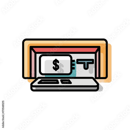 ATM machine for cash withdrawal and deposit transactions.