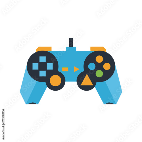 Colorful Game Controller Illustration for Entertainment and Gaming Concepts.