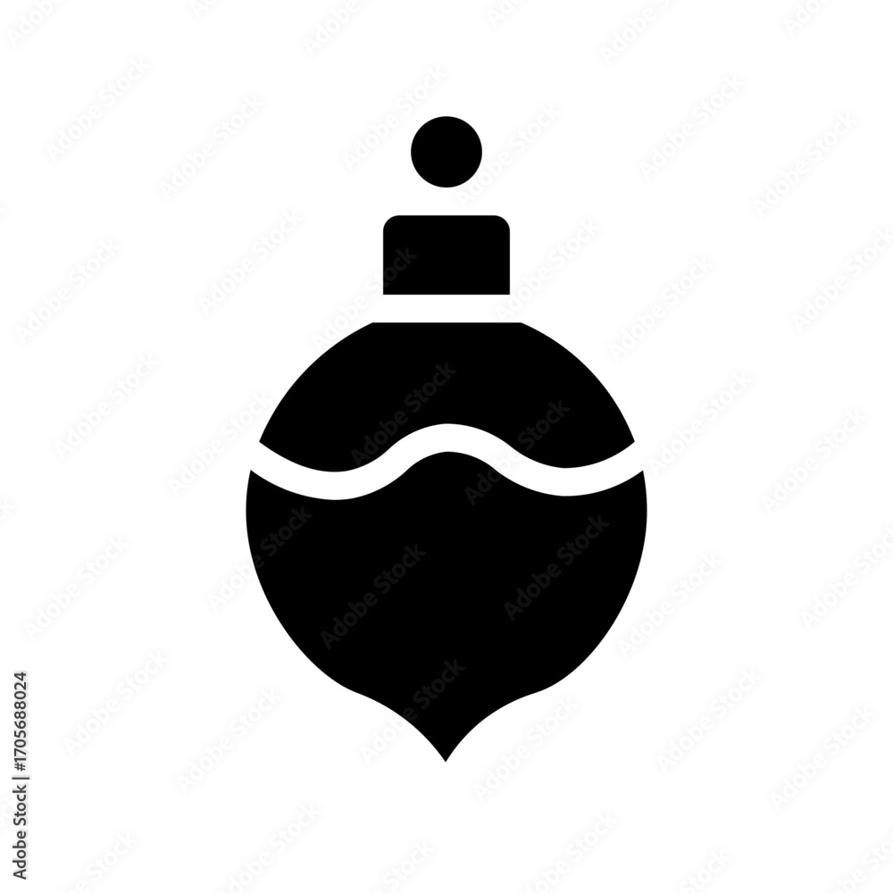Obraz premium bauble glyph icon