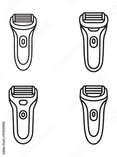 Electric shaver outline design