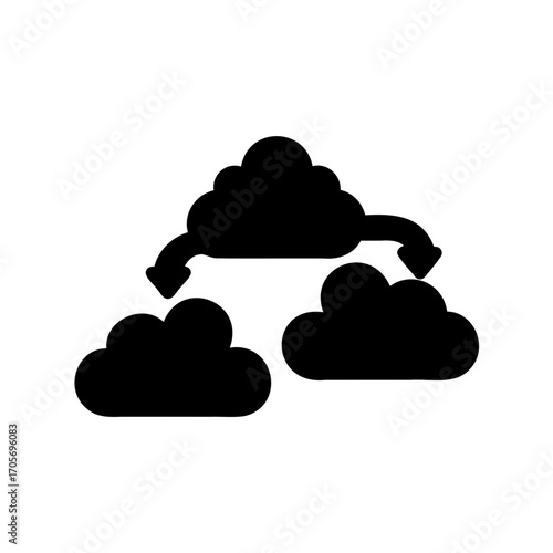 Cloud computing data flow, distribution, replication, and synchronization architecture diagram