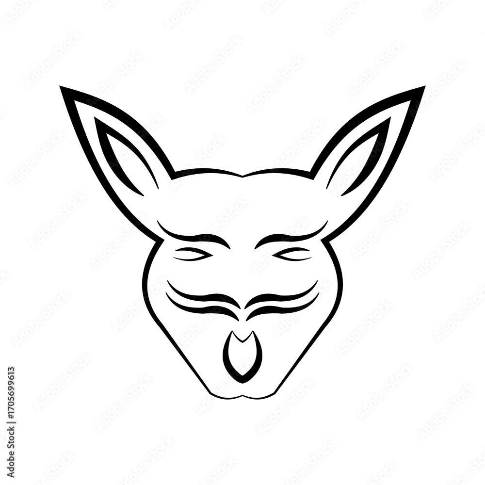 Fototapeta premium fox head vector