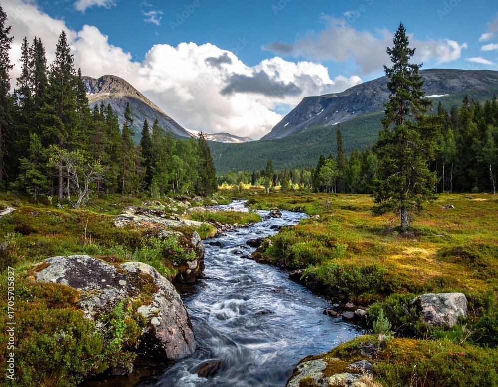 Obraz premium Sommerliche Landschaft in Schweden