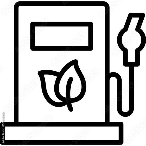 organic oil icon illustration design with outline