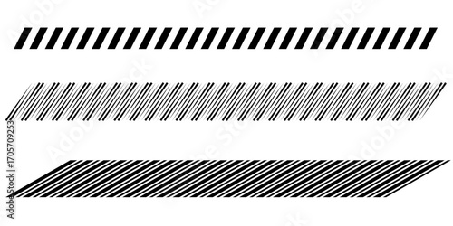 Tilt diagonal strip with abstract geometric line border divider dashed tape slash grid isolated decorative design for contemporary creative templates