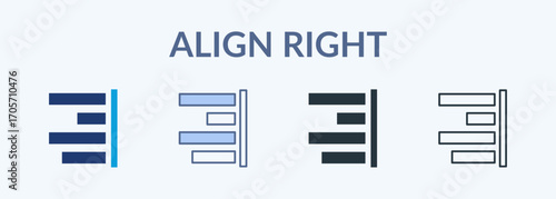 Align Right Multiple Style Icon Collection
