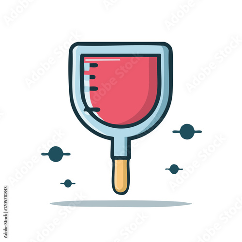 IV bag illustration with medicine for health, medical treatment concept.