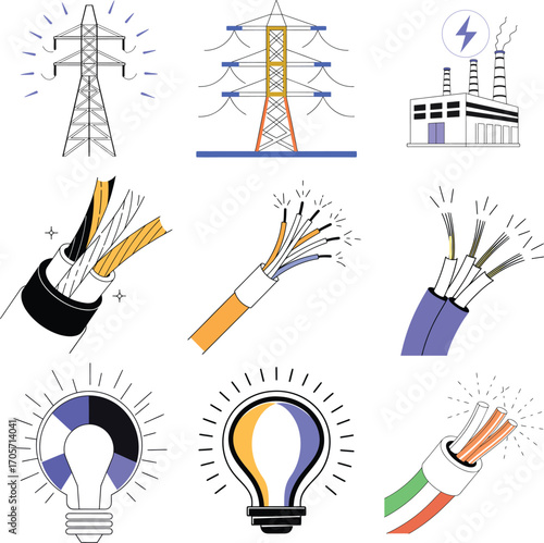 Abstract illustration of electrical energy and technology concepts