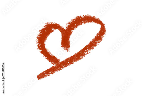 A vibrant heart shape doodle on a solid black background design