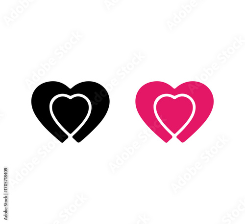 Vibrant pink heart illustration perfect for love romance valentines day and design projects scalable vector graphic