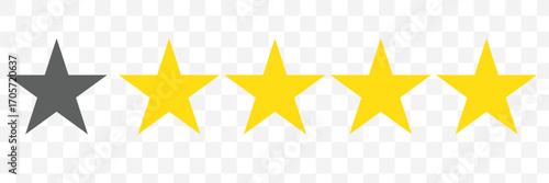 2-star review icon, 2-star ratings icon, vector
