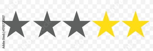 2-star review icon, 2-star ratings icon, vector