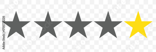 2-star review icon, 2-star ratings icon, vector