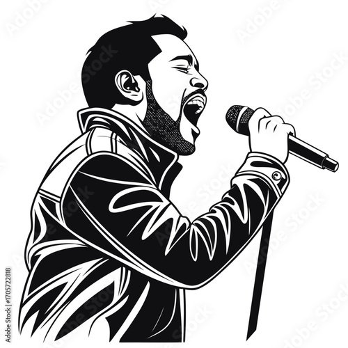 vector illustration of a musician 