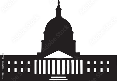 United States Capitol Washington DC silhouette