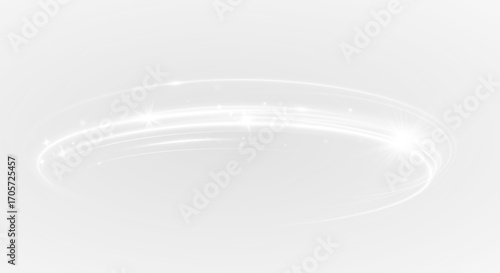 Light white Twirl. Curve light effect of white line. Glowing white spiral. The effect of high-speed abstract lines. Rotating shiny rings.	