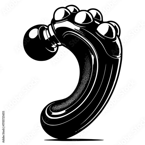 Hand massager vector image graphic illustration 