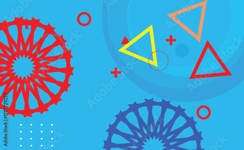 Abstract geometric background with colorful elements. Vector illustration. Eps 10.	
