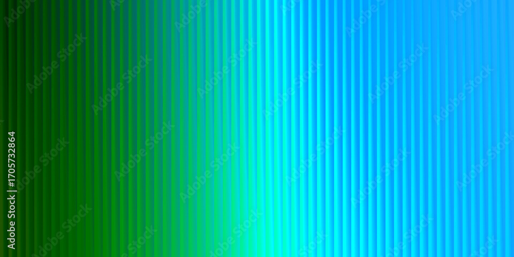 Obraz premium Vertical Green and Blue Gradient Ribbed Background