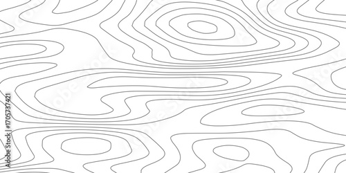 Vector Topographic Map with Hiking Trails, Mountain Terrain, Scenic Landscape, Contour Lines, Paper Texture, and Outdoor Adventure Routes