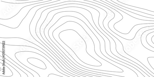 Geodesic contour sketch background, abstract cartographic terrain outline with smooth elevation drawing lines for mapping artwork design