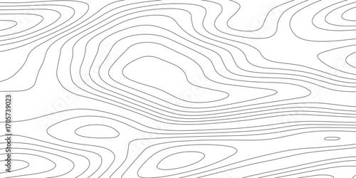 Geodesic contour sketch background, abstract cartographic terrain outline with smooth elevation drawing lines for mapping artwork design