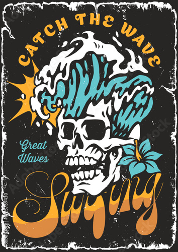Catch the wave with a skull design for surfing