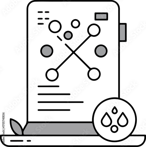 Minimalist Line Art Humidifier with Water Droplet Icon Appliance