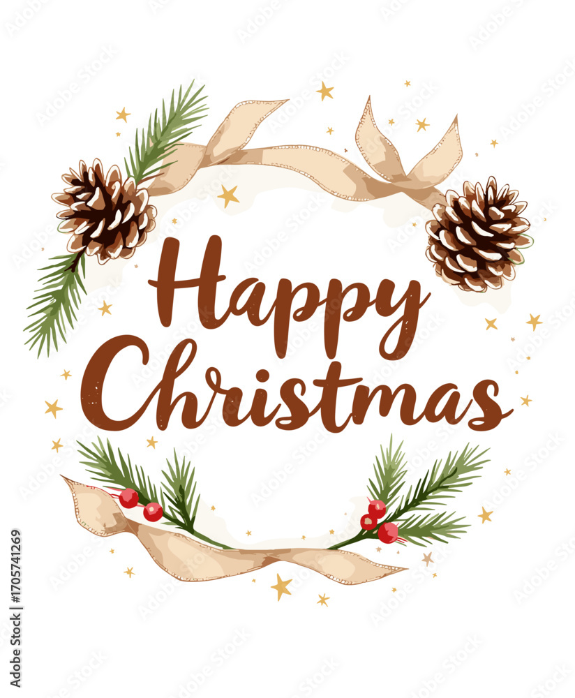 Obraz premium christmas poster, christmas banner, christmas card, christmas flyer, christmas, card, holiday, xmas, vector, design, illustration, snow, winter, year, tree, celebration, happy, new, merry, decoration,