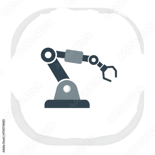 Robotic arm icon illustration isolated on transparent background