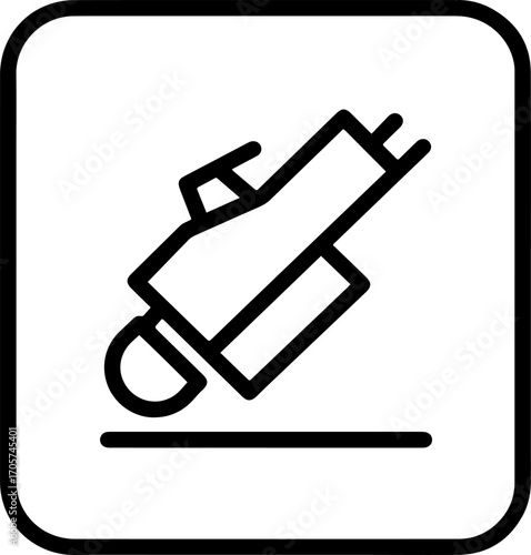 Simple Outline Jet Ski Line Art Icon, Transportation and Recreation