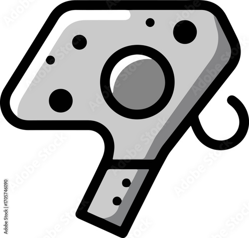 Outline Flat Simple Ocarina Wind Musical Instrument Ancient Flute Icon
