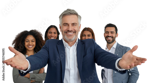 Welcoming and Diverse Business Team Ready to Collaborate