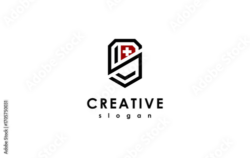 company logo design monogram sl
