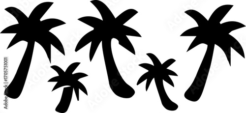 Hand drawing palm tree vector illustration template 