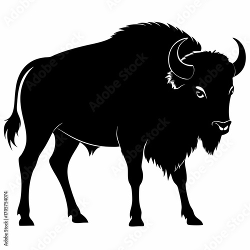 Simple Bison Silhouette