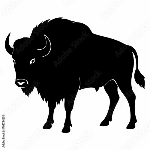 Simple Bison Silhouette
