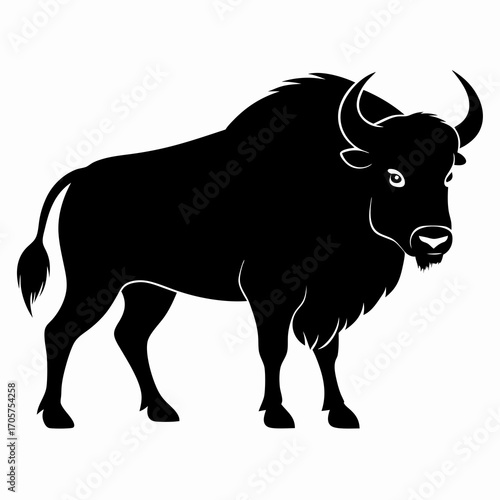Simple Bison Silhouette