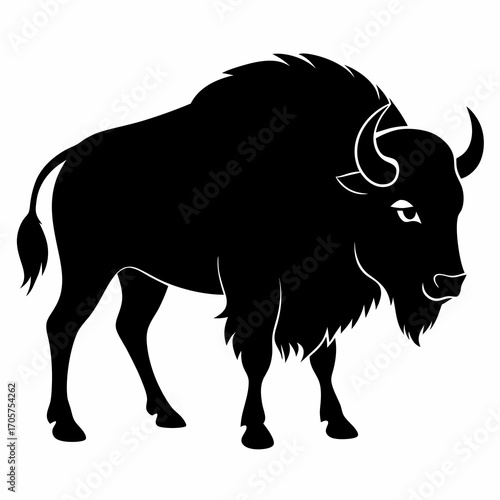 Simple Bison Silhouette